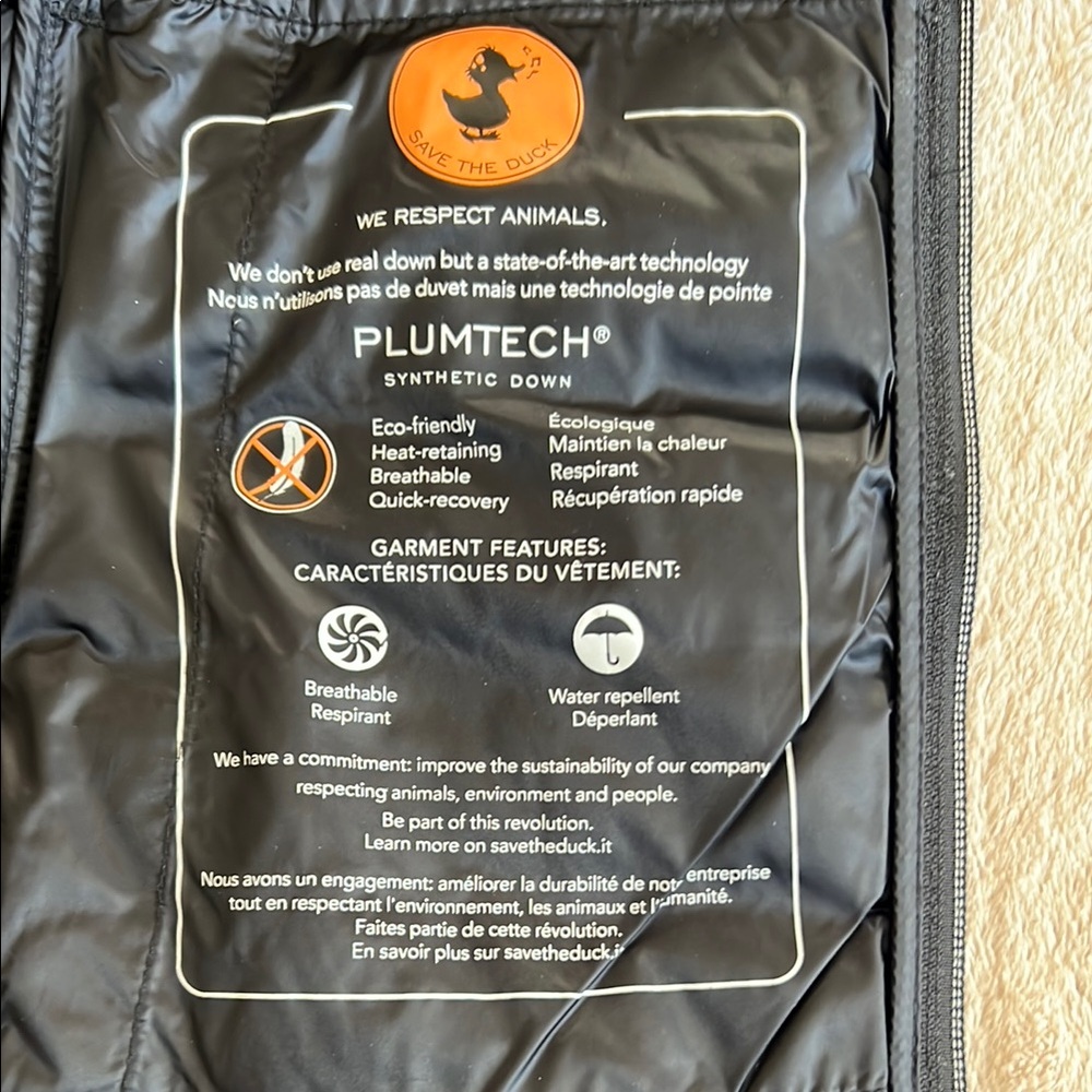 Save The Duck Black Puffer Vest - Picture 6 of 7